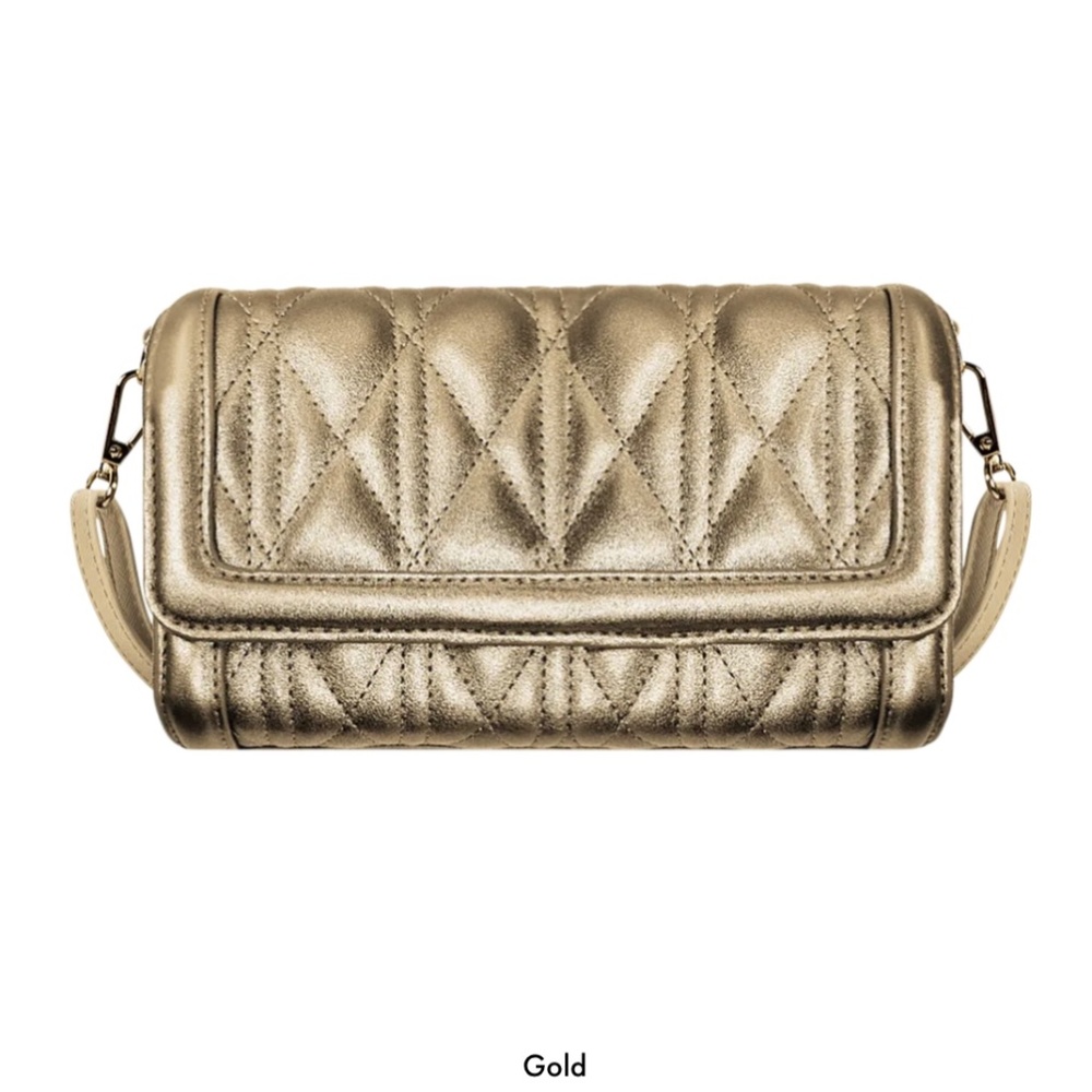 Save $40 Save The Girls Crossbody & Clutch Bag w/Touchscreen Window Gold